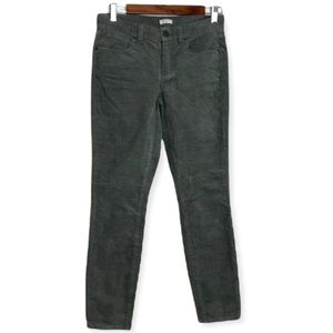 J.Crew Grey Skinny Stretch Corduroy